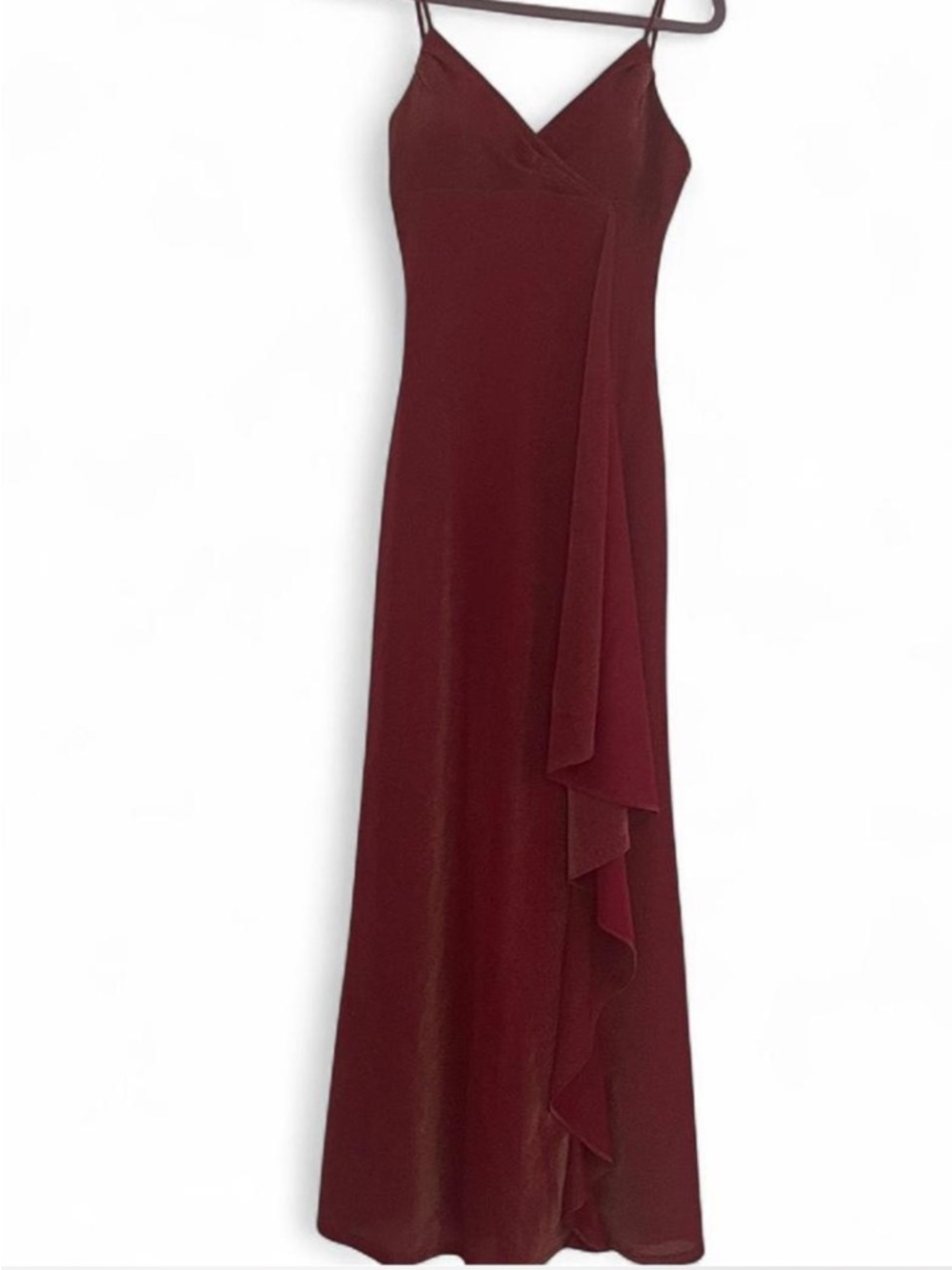 Vintage Cache Red Metallic Shimmer long evening Dress 
Size 8
